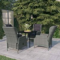 Ensemble à manger de jardin 5 pcs-Salon de jardin Gris clair 411943