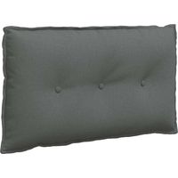 vidaXL Coussin de Dos Gris foncé 80 x 19 x 50 cm tissu