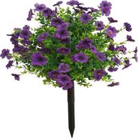 Boule de buis artificielle fleurie, arbuste durable 60 cm (violet)