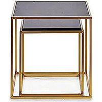 Juego de 2 mesas Metal Metal (50 x 50 x 50 cm) 8430852839053 S3604998 Gift Decor