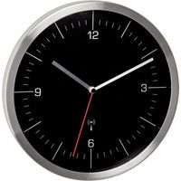 TFA Dostmann 60.3544.01 Funk Wanduhr 24.5 mm x 4.1 mm x 24.5 mm Edelstahl Leisegang-Uhrwerk