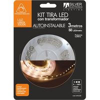 Kit Strip Led 3m 12v 4,8w/m Light Warm 3000k Ip20 Includes Power Supply And Single Colour Dimmer De 230vac 240326