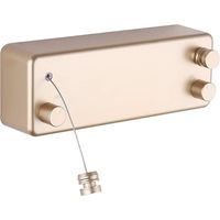 Ineasicer Corde à Linge RéTractable,Fil Linge Extensible RéGlable 4.2 m,Poteau Etendoir Linge Exterieur,Corde a Linge Exterieur,pour IntéRieur D'HôTel, Balcon-dore
