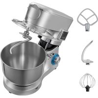 Mophorn Robot da cucina elettrico multifunzionale da 1500W con ciotola in acciaio inox da 5,7 L e ciotola per mescolare da 1,5 L,impastatrice con 6 velocità, gancio per impastare, frusta e sbattitore