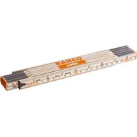 BAHWR2 Bahco 2M Wooden Rule Made from Birch Metric / Imperial WR2 Folding Rule