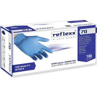 Reflexx R70 Guanti Nitrile No Polvere 100% Latex Free 4.9gr Cat.3 100 Pezzi XL