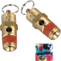 Stück 1/4"-BSP-Sicherheitsventile aus Messing für Luftkompressoren, 150 PSI Sicherheitsventile für Luftkompressoren, 1/4"-Druckbegrenzungsventil, mit Edelstahlring