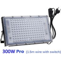Proiettore LED UV 300W Luce nera IP65 Impermeabile, Lampada LED ultravioletta, Illuminazione ad effetti per acquario, Feste, Pittura fluorescente, Poster fluorescente, Neon, Bar, Feste