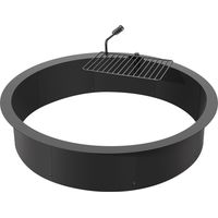 Mophorn Fire Pit Ring, Insert de foyer avec anneau de feu pour barbecue. Hauteur de 21,6 cm, diamètre extérieur de 101,6 cm/diamètre intérieur de 91,4 cm. Revêtement en acier au carbone
