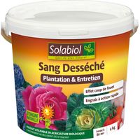 Engrais biologique sang desséché 4kg – Action coup de fouet – 100% sang desséché – Stimule la croissance – Utilisable en agriculture biologique – SBM