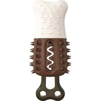 Chien à mâcher jouet brosse à dents chien Anti-morsure dents nettoyage bâton extérieur chien jouet en caoutchouc chien morsure jouet chien dentition(Couleur chocolat)