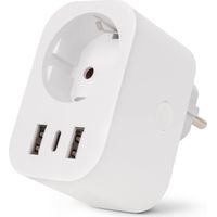 Entac ES-SSAUSB-WIBLE adaptador de enchufe eléctrico Blanco