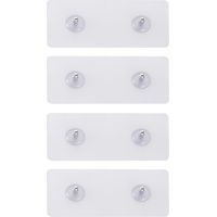 Pieces No-Drill Adhesive Bathroom Accessory for Corner Shower Shelf Wall Mounting Transparent Replacement Adhesive Strips