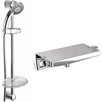 Britton Hoxton Shower Valve Mixer Thermostatic Chrome with Hydros Slide Rail Kit