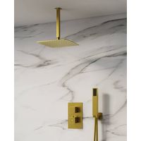 Conj. Empotr. Termostático Orion Oro + Rociador Techo - GME