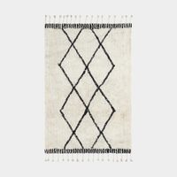 Décoweb – Tapis berbère fait main en coton marocain – 120 x 160 cm – Épaisseur 1,4 mm – Poids 2200 g/m² pour intérieur