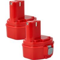 2x Batterie compatible avec Makita 6281DWPE, 6281D, 6280DWAE, 6333D, 6280DWALE, 6280D, 6271DWAE outil électrique (1500 mAh, NiMH, 14,4 V)