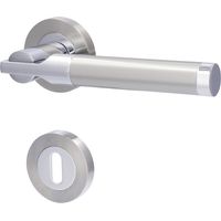 Alpertec BB-Rosettengarnitur Solid 6 Edelstahl silber rund Beschläge