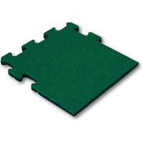Dalle en caoutchouc 50 mm - 50 x 50 cm - Vert - Système puzzle - Dalle bordure