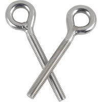 Boulon à Oeil M6 10pcs Vis à Anneau en Acier Inoxydable 304 A2-70 Tige Filetée Piton à Visser pour Fixation et Suspension