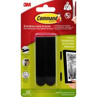 3M Command Befestigungsstreifen Schwarz Größe L Pack 8