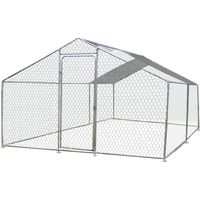 Enclos parc grillagé en acier galvanisé 6m2 pour 4-7 poules Habrita Foresta