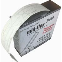 Strait-Flex Kantenprofil Mid Flex 300, flex. Winkel Weiß hoher Kantenschutz, für Innen- & Außenkanten im Trockenbau, 10 Rollen á 30,5m