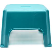 Taburete de plastico bajo Turquesa