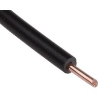 Kabel mit starrem Kern H07 V-U, 2.5mm2, schwarz, 25m Spule.