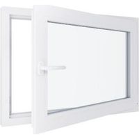 Fenêtre PVC - Triple vitrage - Tirant Droite - Blanc - LxH : 1000x700 mm