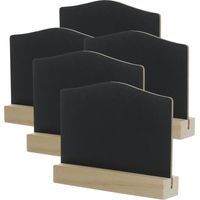 SHINING HOUSE 5 Stück Mini-Kreidetafeln, kleine Tafel, Tisch-Staffelei aus Schiefer für Buffet, Hochzeit, Bäckerei, Party, Preisschild, Dekoration, Schild, Namenshalter, 10 x 7,6 cm