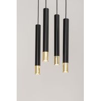 BOBOCHIC - Lustre CANDICE en acier 4 lampes Noir