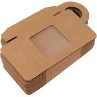 25 pièces Boîte à bouteilles de vin, carton kraft pliable, coffret cadeau pour stockage alimentaire et transport