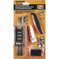 Kit con herramienta multiusos para reparación de bicicletas
