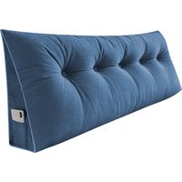 Keilförmiges Lesekissen, Dreieckiges Keilkissen, Sofakissen, Positionierungsstütze, weich und bequem – Blau, 160 cm