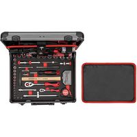 Gedore – Caisse à outils 138 pièces – Boîte en aluminium – Outils fixés par mousse – Pour montage et installation