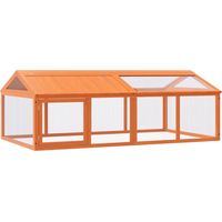 Enclos animaux marron 200x112,5x74 cm bois massif de pin