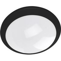 Plafoniera led in policarbonato 15w ip65 colore nero iolume io62405nn
