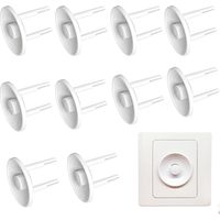 10pcs Blanc Cache Prise Bébé,Cache Prise,Protection Prise Electrique Bebe,Cache Prise Electrique,Cache Prise Electrique Universal Pour Securite Enfant,Protection Prise Electrique Bebe Pour Domestiqu