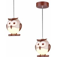 Lampada a sospensione Milagro OWL ML243 E14 40W marrone