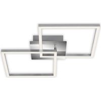 Plafonnier LED BRILONER LEUCHTEN FRAME, 24 W, 2300 lm, IP20, chrome-alu, métal-plastique, intensité lumineuse variable, 62 x 36,8 x 7,3 cm
