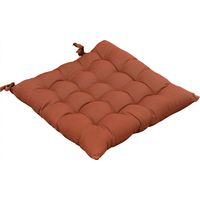 SOPHIE - Coussin de Chaise Matelassé 38x38cm Coton Coloris Terracotta
