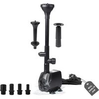 Pompe Bassin Exterieur Pompe à Fontaine 2500L/H Pompe à Eau Pomp Ruisseau 45W Aquarium Pompa Submersible Pomp Fontaine Exterieur Pomp de Filtration avec 4 Buses. 5M Câble. 3 Styles de Fontaines