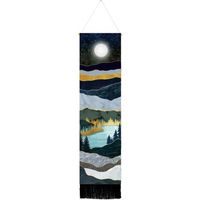 BUNTHAUS Set schmaler Wandteppich, langer Wandbehang, Landschaftsmalerei, Naturlandschaft, Wandteppich für Schlafzimmer, vertikaler Wandteppich
