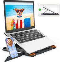 360 Rotating Base Laptop Stand Portable Laptop Stand, Improved Bottom Adjustable Height, Foldable Laptop Stand