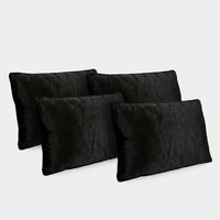 Lot de 4 coussins décoratifs 40x60 cm en polyester et velours Artemis YES - Noir