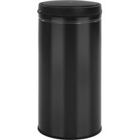 Poubelle à capteur automatique 70 L Acier au carbone Noir