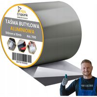 Bande Butyle De Toiture Aluminium, 100 mm x 10 m, Anthracite RAL7010, Ruban D'Etancheite
