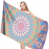 Serviette de plage, Serviettes de plage pour femmes, Serviettes en microfibre, Serviette de voyage, Serviette de bain à séchage rapide, Serviette de plage, Mandala Boho Coloré