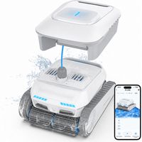 AIRROBO PC200 Robot piscine - 4 modes de nettoyage - Navigation intelligente - Retour automatique - 150 min d'autonomie - Sans fil - Jusqu'à 300 m²